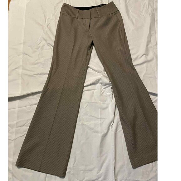 Express Editor Pants, Wide Waistband, Tan/Taupe with Black stripes, Size 4, NWT! - Picture 1 of 3
